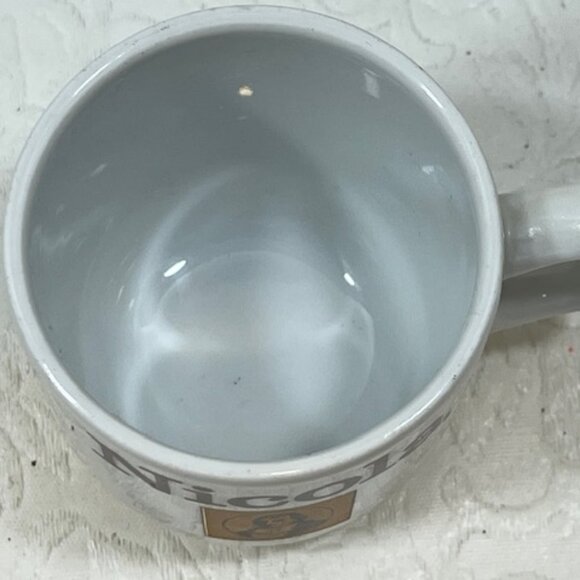 VTG Porcelain Nicola Coffee Gilded Portrait Logo Espresso Cup Portugal 2.2"Tall - Picture 10 of 16